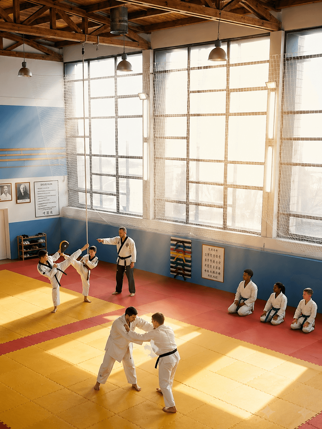 Interlocking martial arts mats