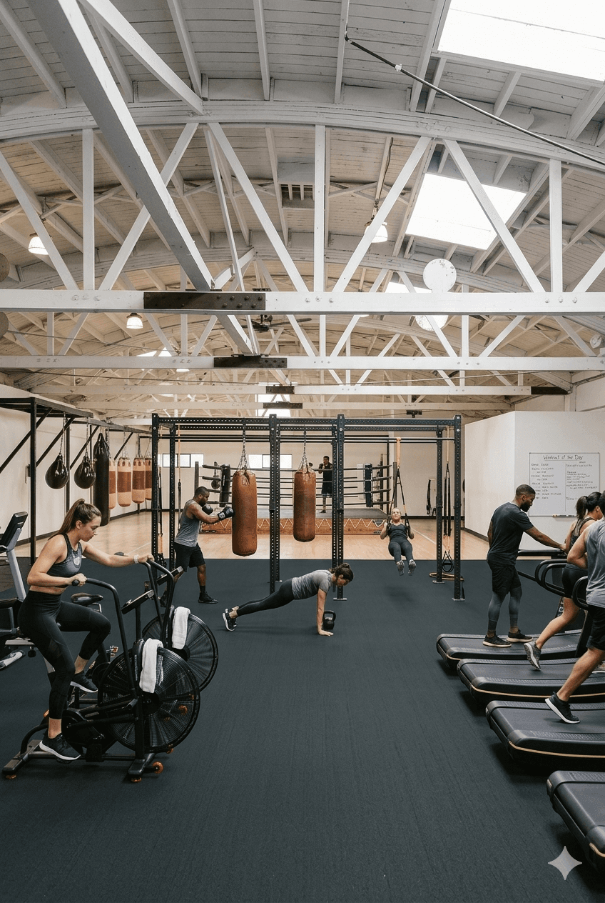 Fitness studios and functional training zones